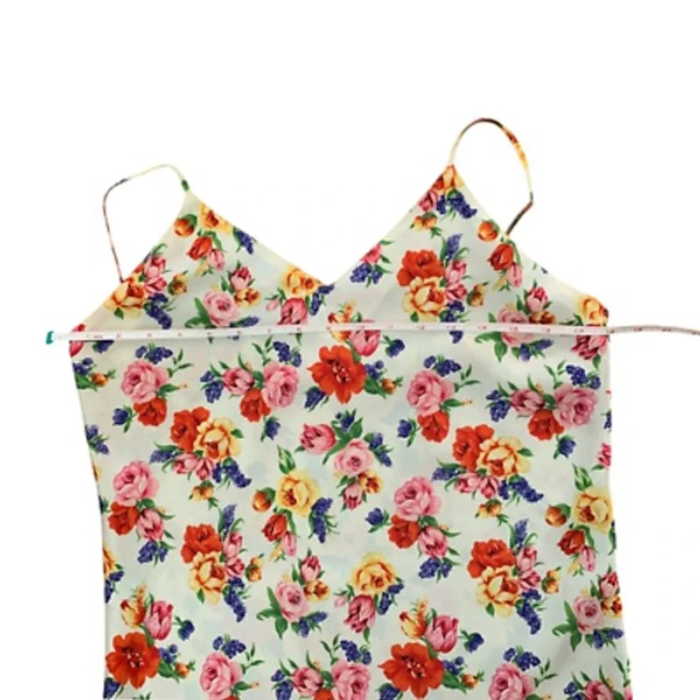 Intimates by LCA Floral Slip Dress V Neck Sleeveless Lingerie Medium